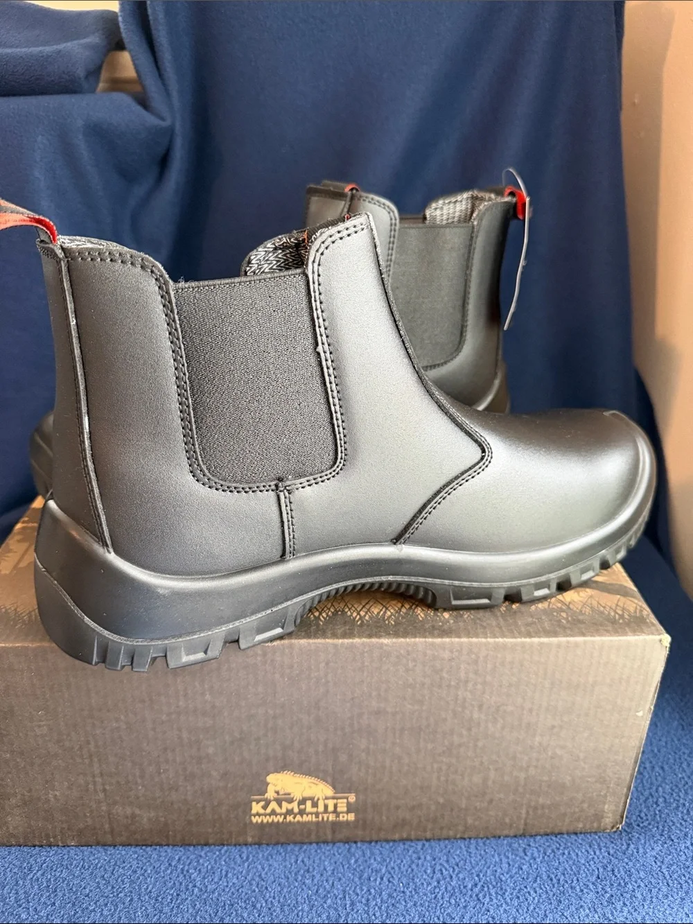 KamLite Slip-On Safety Chelsea Boots Sz 12UK 13US P787@SS